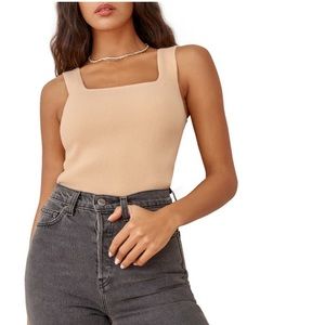 Reformation // Julia Organic Cotton Rib Sweater Tank Size: XL